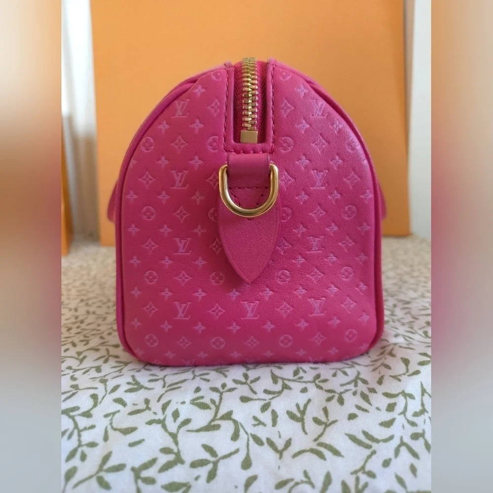 Louis Vuitton Nanogram Speedy Bandouliere 20 – Hot Pink, Ultra Rare, Full Set
